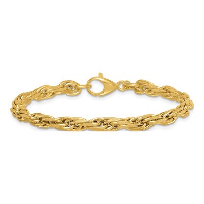 14K Yellow Gold Flat Rope Bracelet – view 4