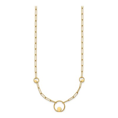 14K Yellow Gold 2.5mm Circle Paper Clip Fancy Link Chain – view 3