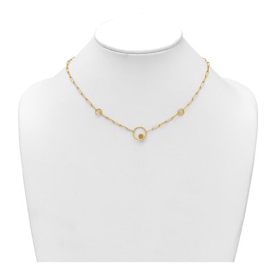 14K Yellow Gold 2.5mm Circle Paper Clip Fancy Link Chain – view 4