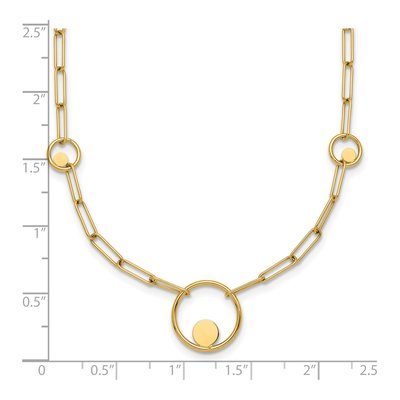 14K Yellow Gold 2.5mm Circle Paper Clip Fancy Link Chain – view 6