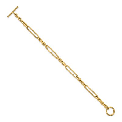 14K Yellow Gold Fancy Link Bracelet – view 3