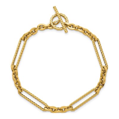 14K Yellow Gold Fancy Link Bracelet – view 5