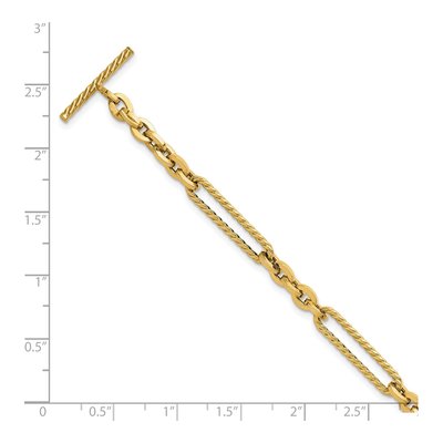 14K Yellow Gold Fancy Link Bracelet – view 6