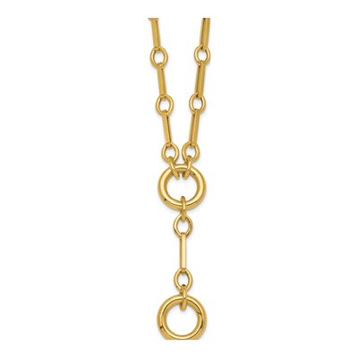 14K Yellow Gold 7.5mm Y-Drop Fancy Link Chain – view 3