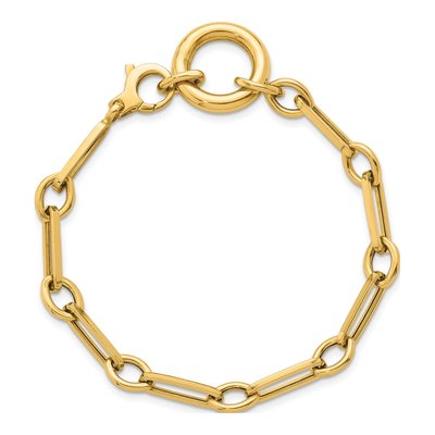 14K Yellow Gold Fancy Long-Link Bracelet – view 5