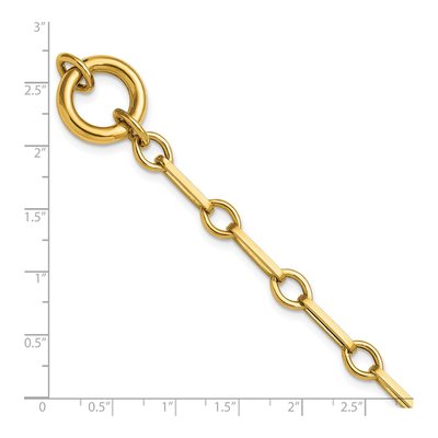 14K Yellow Gold Fancy Long-Link Bracelet – view 6