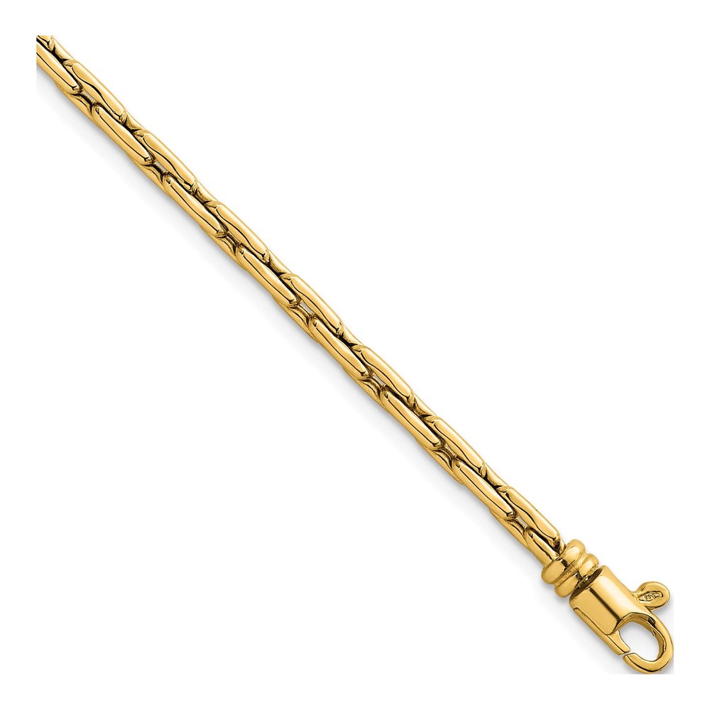 14K Polished 2.9mm Fancy Link 7.5 Inch Bracelet with Lobster Clasp