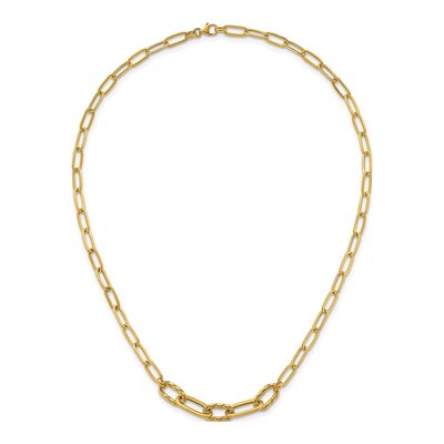 14K Yellow Gold 4.75mm Oval Paperclip Chain – view 5