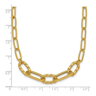 14K Yellow Gold 4.75mm Oval Paperclip Chain – view 6