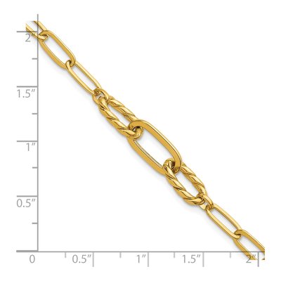 14K Yellow Gold Paperclip Bracelet – view 6