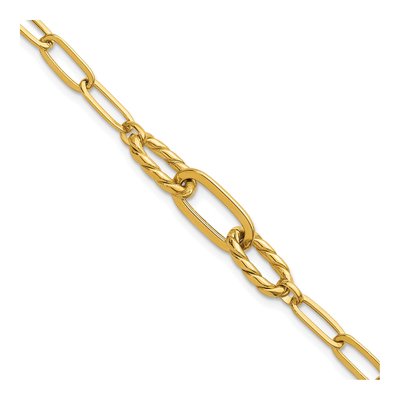 14K Yellow Gold Paperclip Bracelet