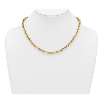 14K Yellow Gold 6.6mm Fancy Cable Link Chain – view 4