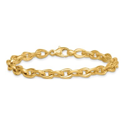 14K Yellow Gold Fancy Cable Bracelet – view 4