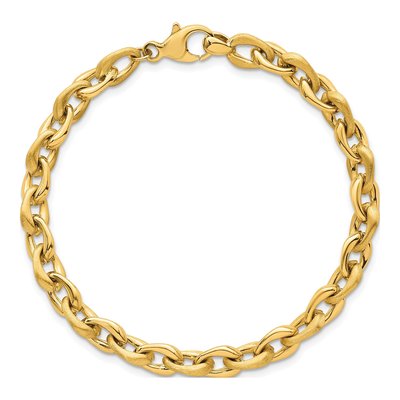 14K Yellow Gold Fancy Cable Bracelet – view 5