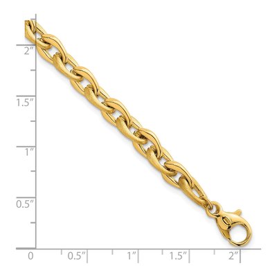 14K Yellow Gold Fancy Cable Bracelet – view 6