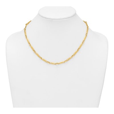 14K Yellow Gold 5mm Long Round Link Chain – view 4