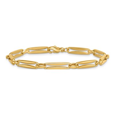 14K Yellow Gold Fancy Link Bracelet – view 4