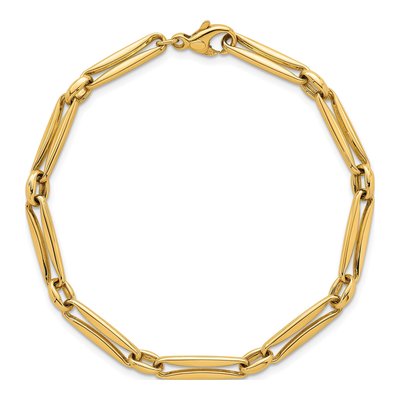 14K Yellow Gold Fancy Link Bracelet – view 5