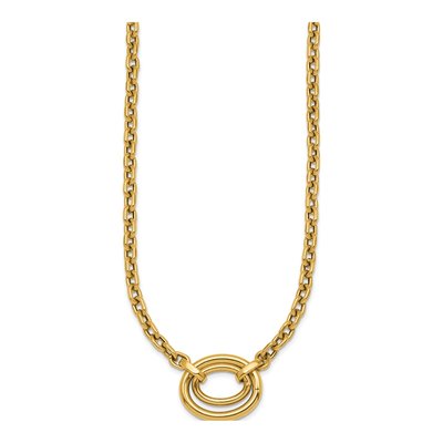 14K Yellow Gold 4.7mm Double Oval Fancy Link Chain – view 3