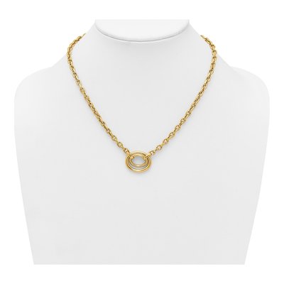 14K Yellow Gold 4.7mm Double Oval Fancy Link Chain – view 4