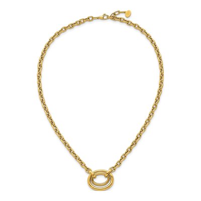 14K Yellow Gold 4.7mm Double Oval Fancy Link Chain – view 5