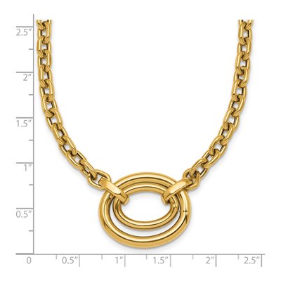 14K Yellow Gold 4.7mm Double Oval Fancy Link Chain – view 6