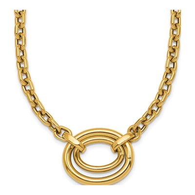 14K Yellow Gold 4.7mm Double Oval Fancy Link Chain