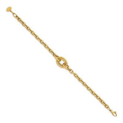 14K Yellow Gold Double Circle Bracelet – view 3