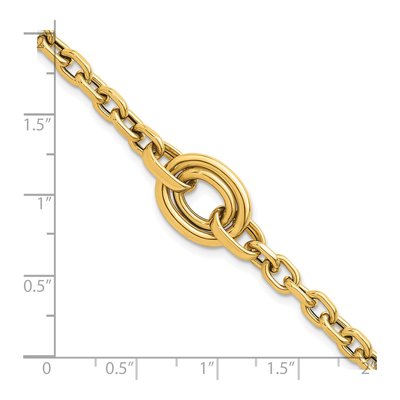 14K Yellow Gold Double Circle Bracelet – view 6