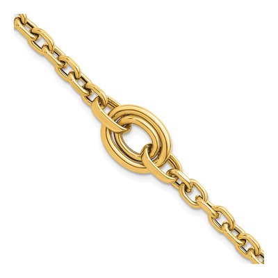14K Yellow Gold Double Circle Bracelet
