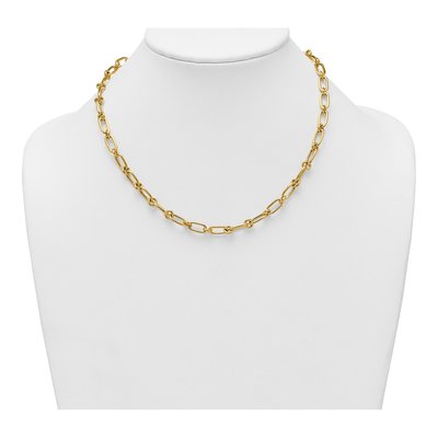 14K Yellow Gold 6mm 18-inch Oval Circle Link Chain – view 4