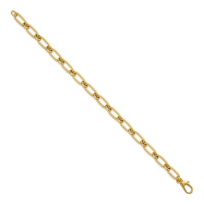 14K Yellow Gold Oval Circle Link Bracelet – view 3