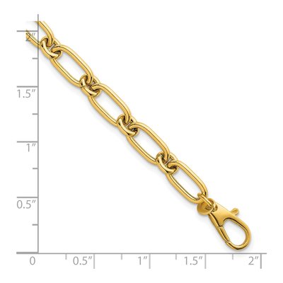 14K Yellow Gold Oval Circle Link Bracelet – view 6