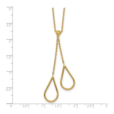 14K Yellow Gold Two-Teardrop Y-Necklace – view 6