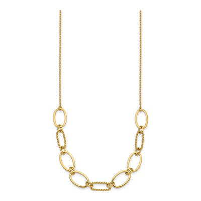 14K Yellow Gold 9.5mm Twisted Oval Link Chain – view 3