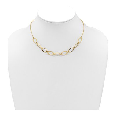 14K Yellow Gold 9.5mm Twisted Oval Link Chain – view 4