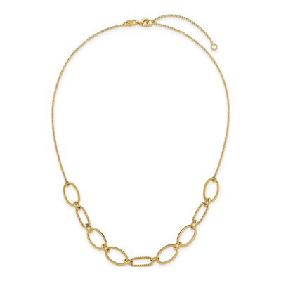 14K Yellow Gold 9.5mm Twisted Oval Link Chain – view 5