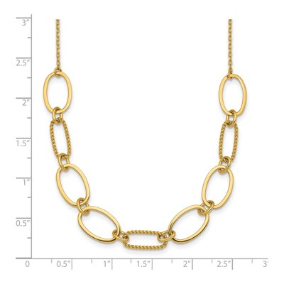 14K Yellow Gold 9.5mm Twisted Oval Link Chain – view 6