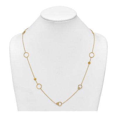 14K Yellow Gold Circle Link Necklace – view 4