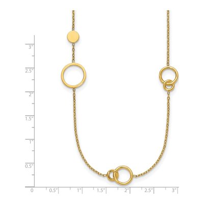 14K Yellow Gold Circle Link Necklace – view 6