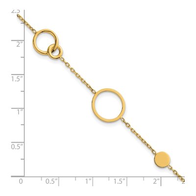 14K Yellow Gold Circle Link Bracelet – view 6
