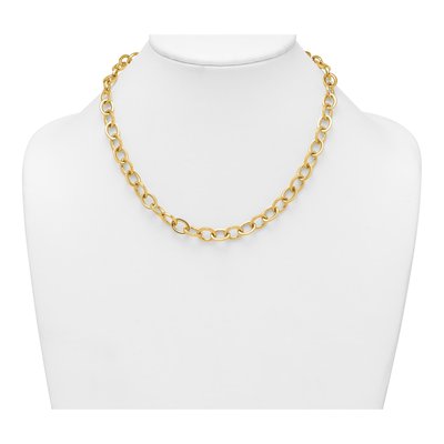 14K Yellow Gold 9mm Round Cable Chain – view 4
