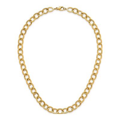14K Yellow Gold 9mm Round Cable Chain – view 5