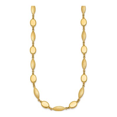 14K Yellow Gold Oval Round Link Necklace – view 3