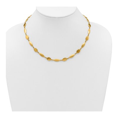 14K Yellow Gold Oval Round Link Necklace – view 4