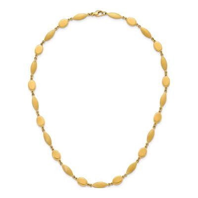 14K Yellow Gold Oval Round Link Necklace – view 5