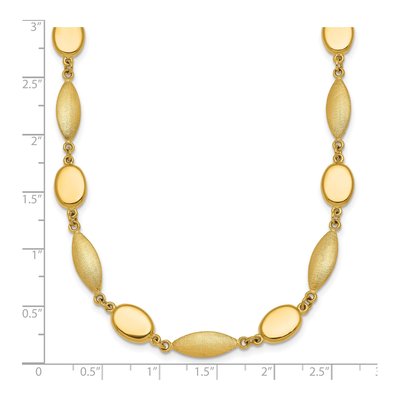 14K Yellow Gold Oval Round Link Necklace – view 6