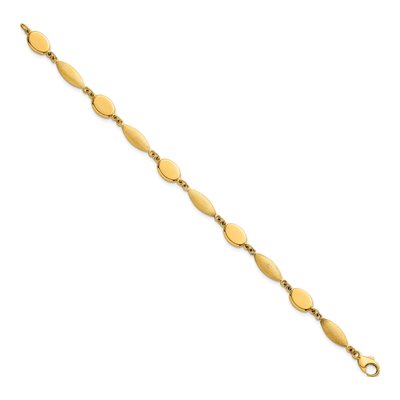 14K Yellow Gold Fancy Oval Link Bracelet – view 3