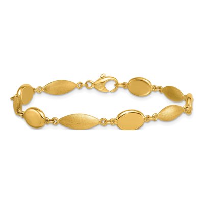 14K Yellow Gold Fancy Oval Link Bracelet – view 4