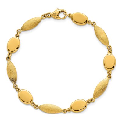 14K Yellow Gold Fancy Oval Link Bracelet – view 5